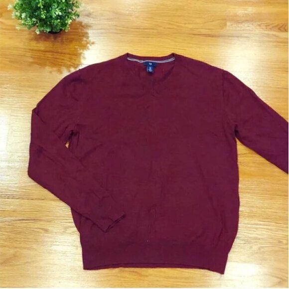 GAP men's  Pullover Maroon Burgundy Red Size M cotton crew neck.fall. spring win - Picture 1 of 5